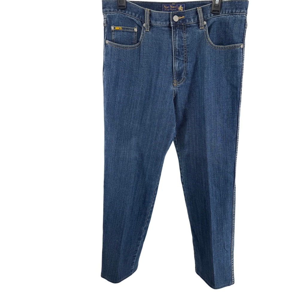 Nat Nast‎ Luxury Originals Jeans Mens 34x34 Cotton Blend Denim